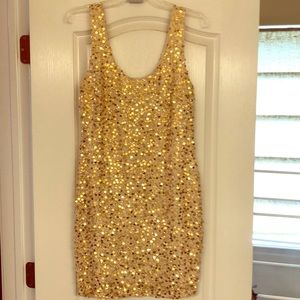 Forever 21 Gold Sequin minidress